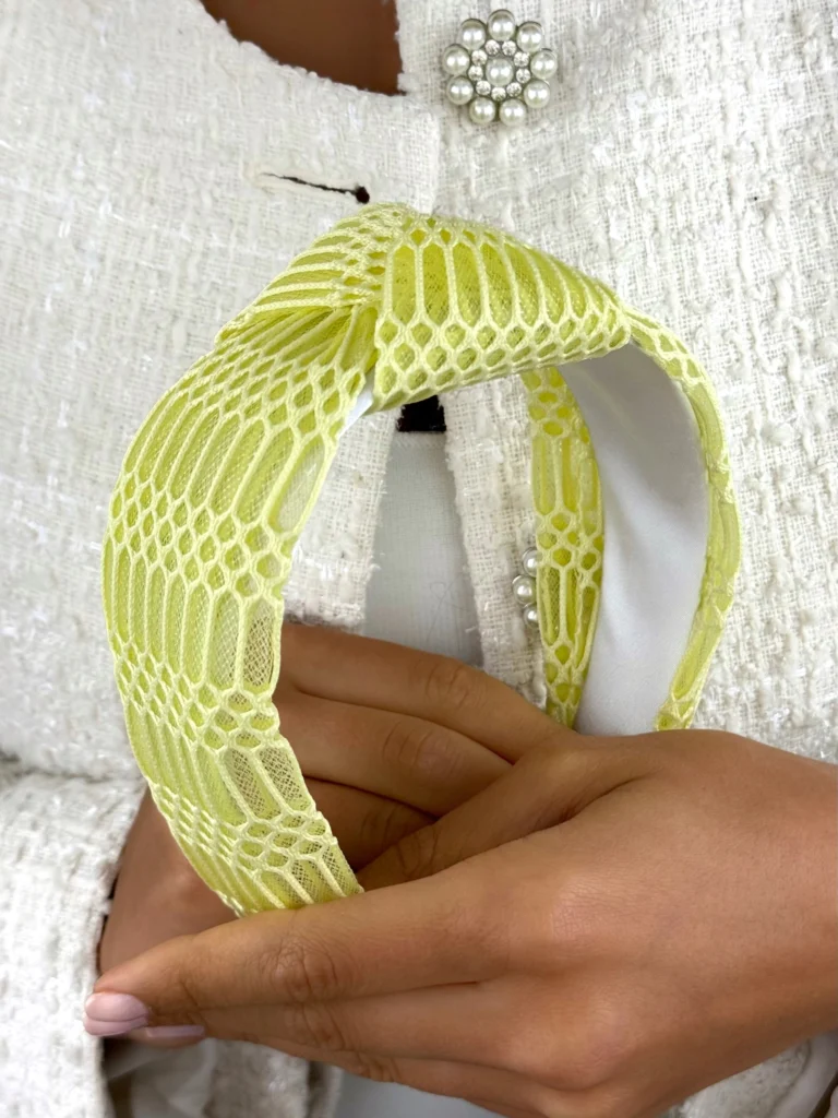 Opaska żółta do włosów turban