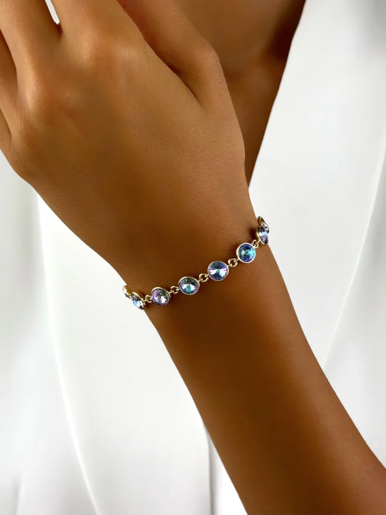 Bransoletka z kryształkami Swarovski ze stali szlachetnej
