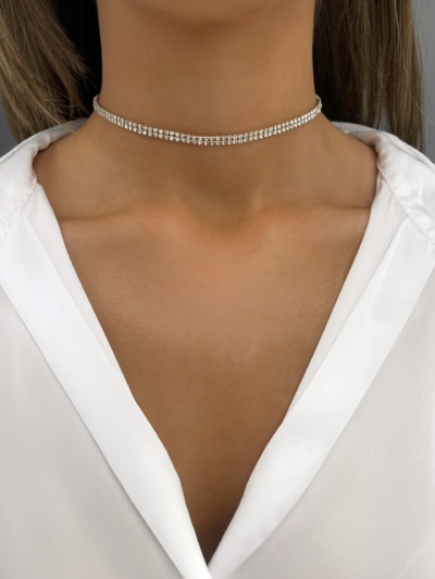 Naszyjnik choker złoty biżuteria sztuczna