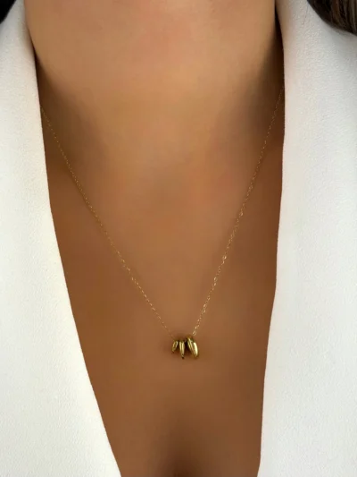 Naszyjnik z owalnymi zawieszkami ze stali chirurgicznej 14k CRLVE