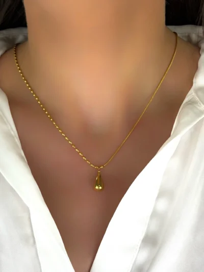 Naszyjnik z sopelkiem ze stali chirurgicznej 14k CRLVE